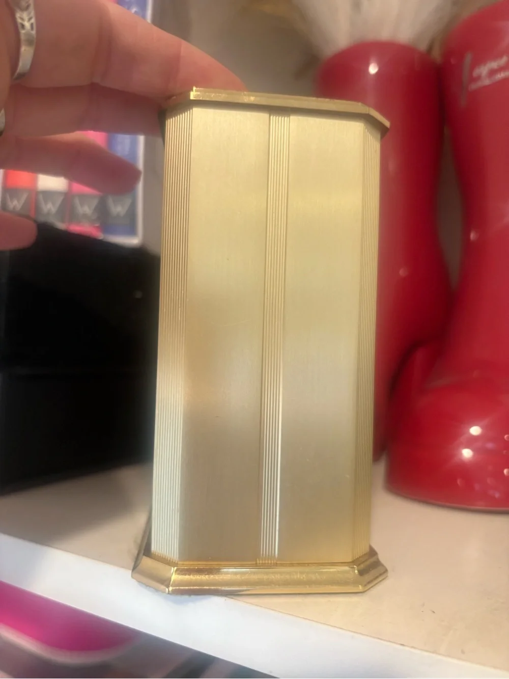 Tiffany & Co. Brass Portfolio Desk Clock